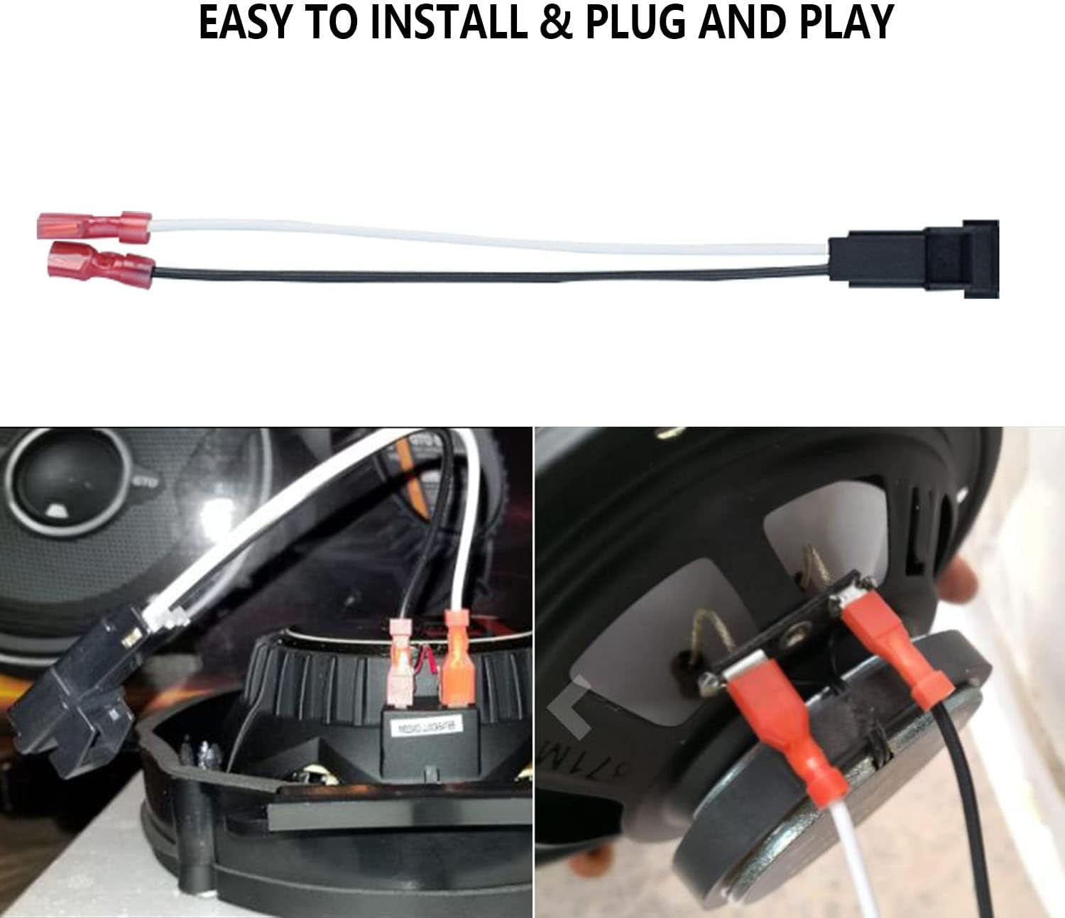 72-4568 Speaker Adapter Wiring Harness Replacement for General Motor Vehicles GMC Buick Cadillac Chevy Silverado Sierra Suburban Yukon Cobalt Colorado Front Rear Door Speaker Connector (4Pcs)